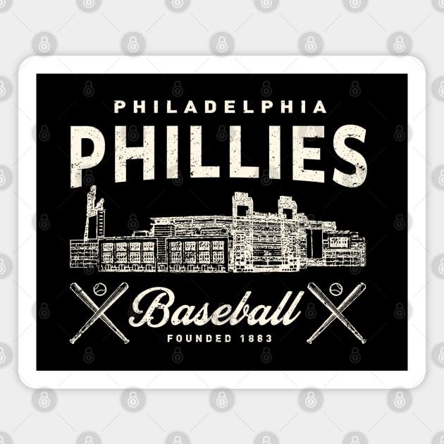 Philadelphia Phillies Stadium by Buck Tee Magnet by Buck Tee